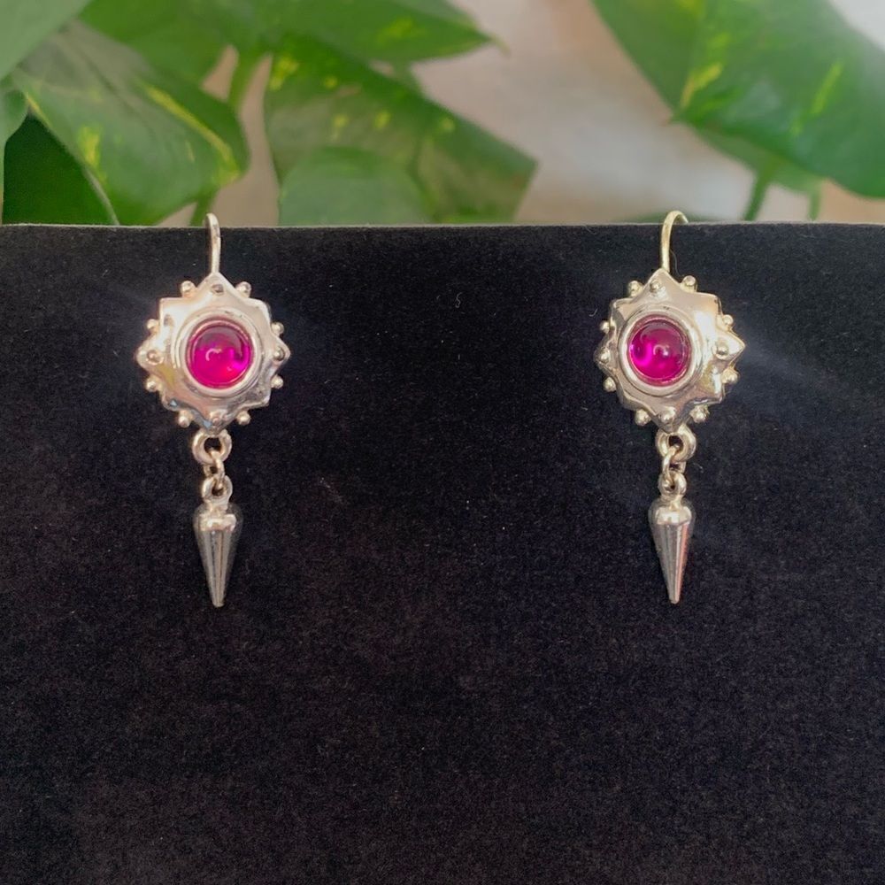 Unique Napier Dangle Silver Tone Pierced Earrings